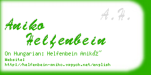 aniko helfenbein business card